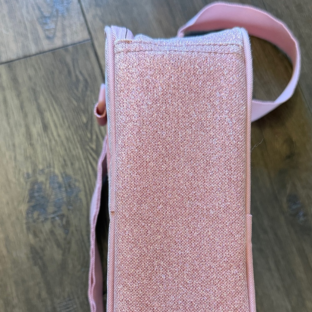 Bentgo Pink Glitter Lunch Bag with Optional Crossbody Adjustable Strap - Picture 3 of 5